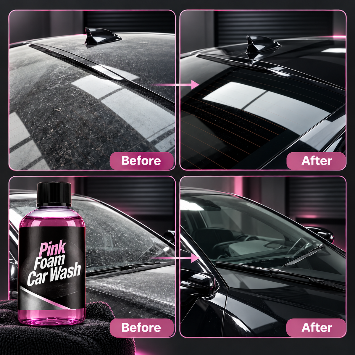 Motryvo Pink Snow Foam Car Shampoo – 3 Pack